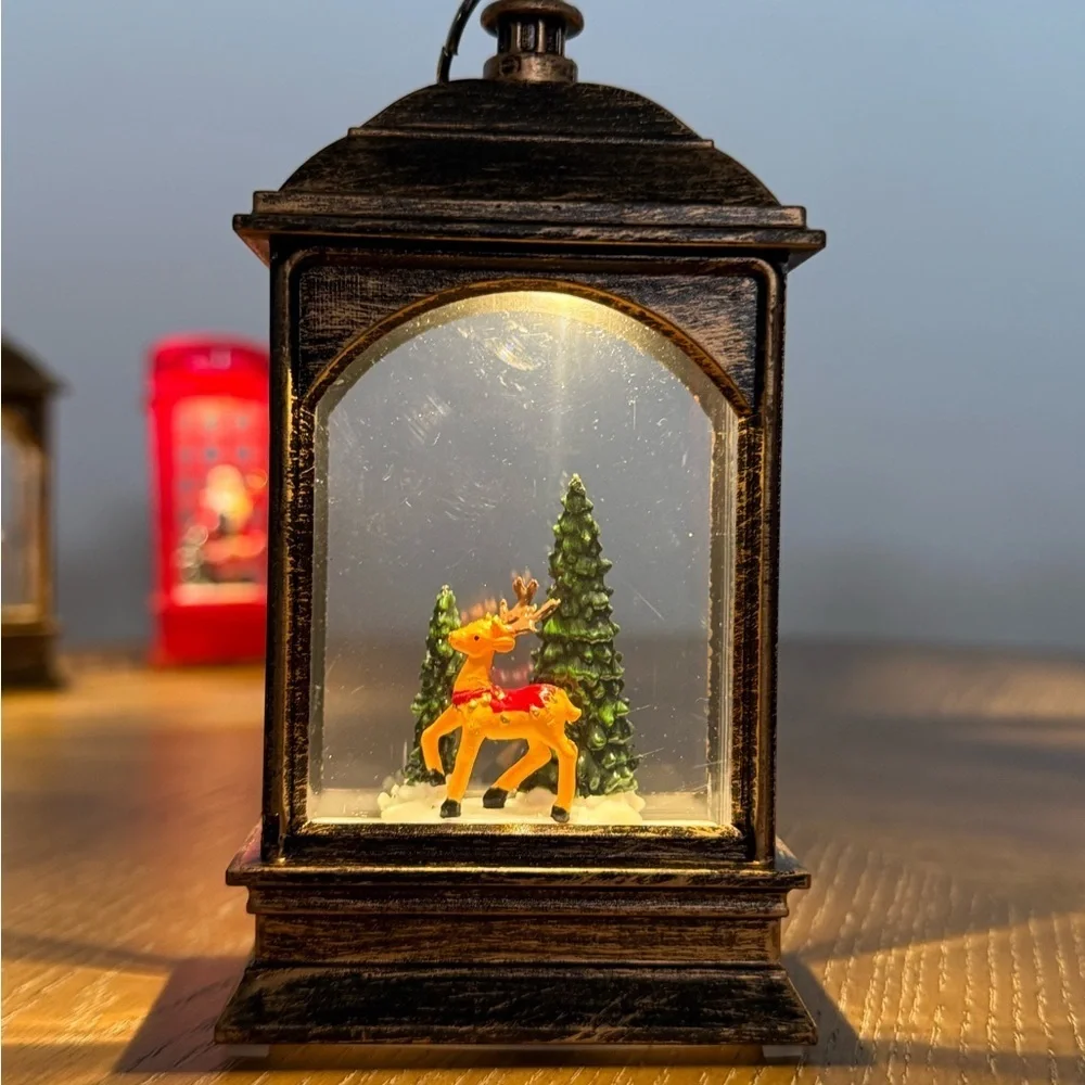 Christmas LED Reindeer Lantern | Mini Holiday Decor Night Light